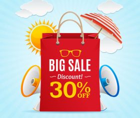 Big sale discount flyer vector