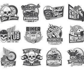 Bikers club logos in vector