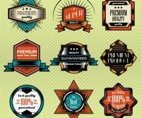 Black blue commercial label vector
