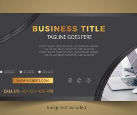 Black business card design vector