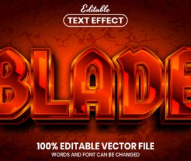 Blade text font style vector