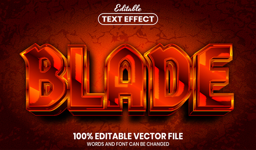 Blade text font style vector