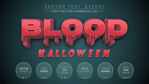Blood vector text effect