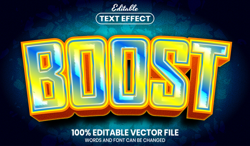Boost text font style vector