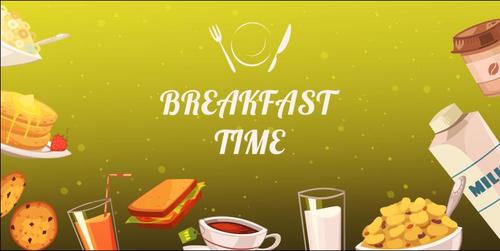 Breakfast time illustration vector