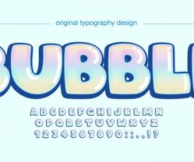 Bubble style text vector