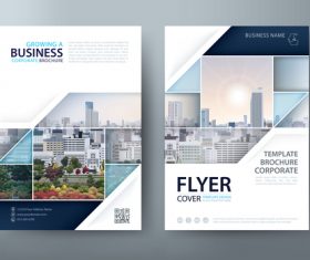 Building group background company brochure vector