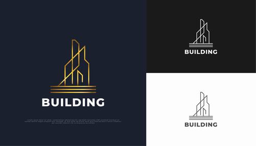 Building real estate logo vector
