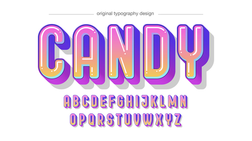 Candy style text vector