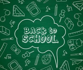 Cartoon back to school background vector