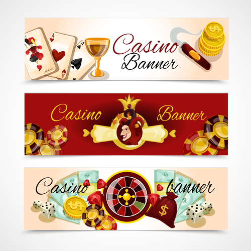 Casino banner vector