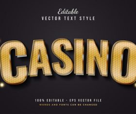 casino sign font