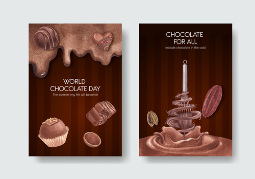 Chocolate for all poster vector