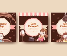 Chocolate promotional label vector