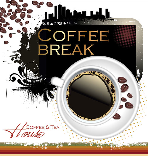 Coffee break flyer vector