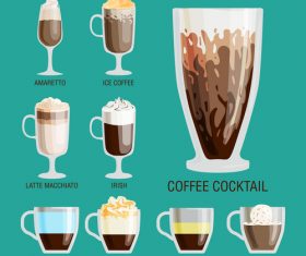 Coffee cocktail vector