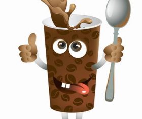 Coffee cup cartoon vector
