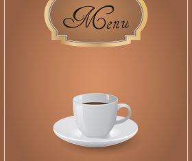 Coffee shop menu design vector