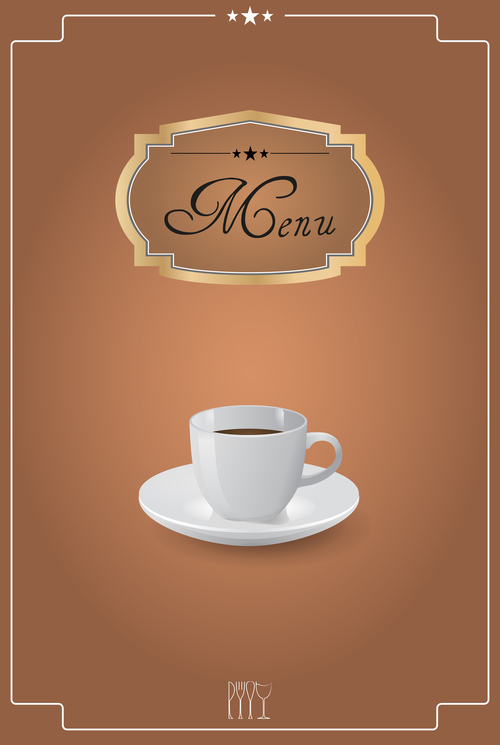 Coffee shop menu design vector
