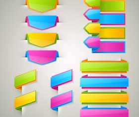 Color label banner vector