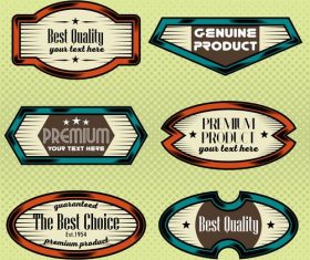 Colorful geometric graphic business label vector
