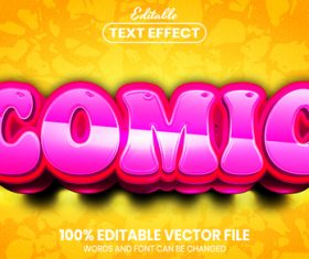 Comic text font style vector