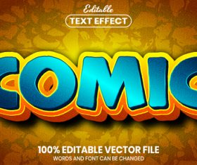 Comic text font style vector