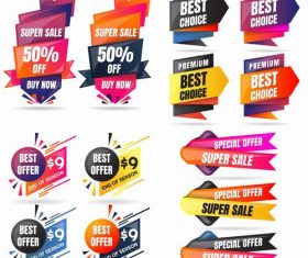 Commercial label style design vector
