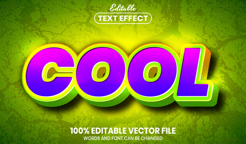 Cool purple text font style vector