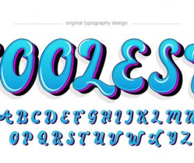 Coolest typography graphic style vector text effect