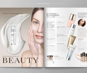 Cosmetics magazine vector