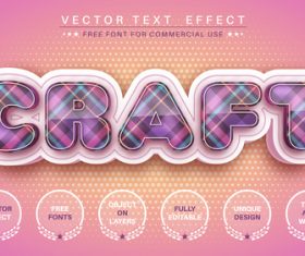 Craft vector text effect