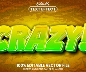 Crazy text font style vector