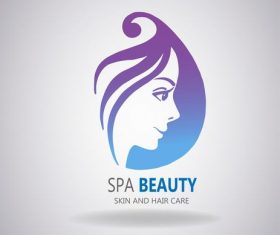 Creative beauty salon logo vector