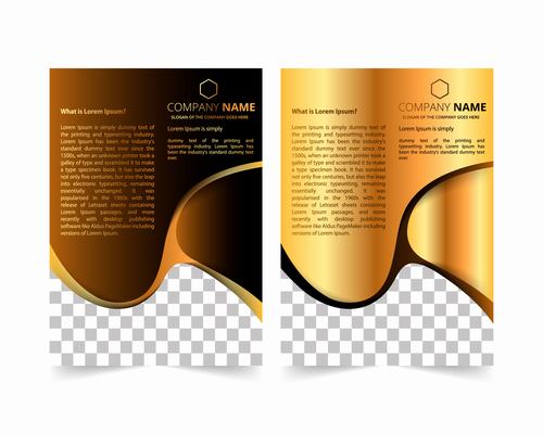 Dark company brochure design vector