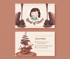 Delicious chocolate promotional label vector
