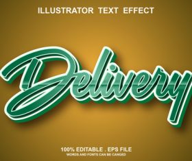 Delivery text font style vector