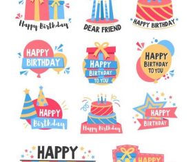 Design birthday badge vector