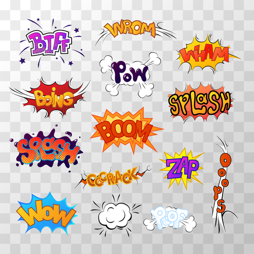 Design comic language vector