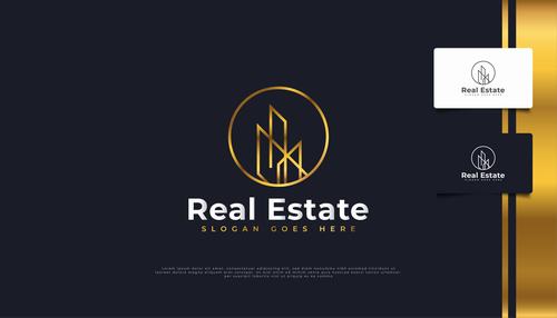 Design real estate logo vector
