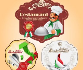 Design restaurant label vector