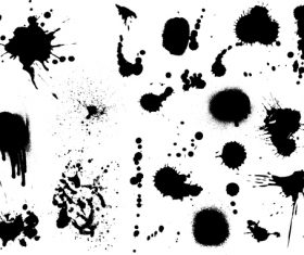Detailed Ink splats vector