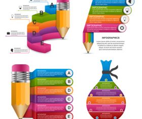 Different shapes infographic vector