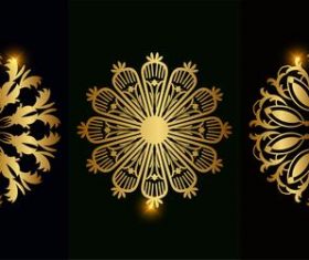 Different styles beautiful mandala ornament vector