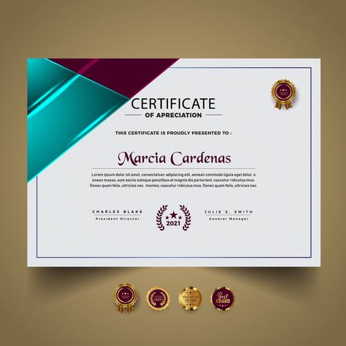 Diploma certificate vector