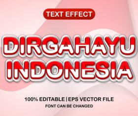 Dirgahayu indonesia text font style vector