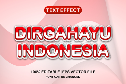 Dirgahayu indonesia text font style vector