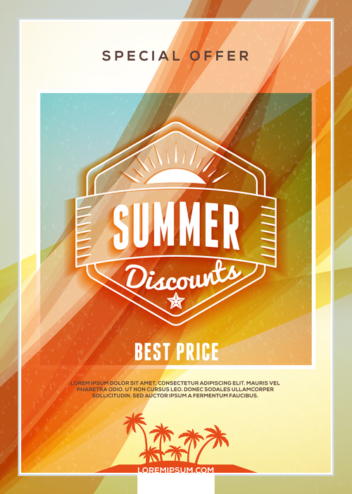 Discounts business flyer vector