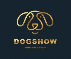 Dog show logo design vector