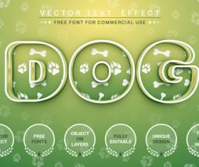 Dog vector text effect